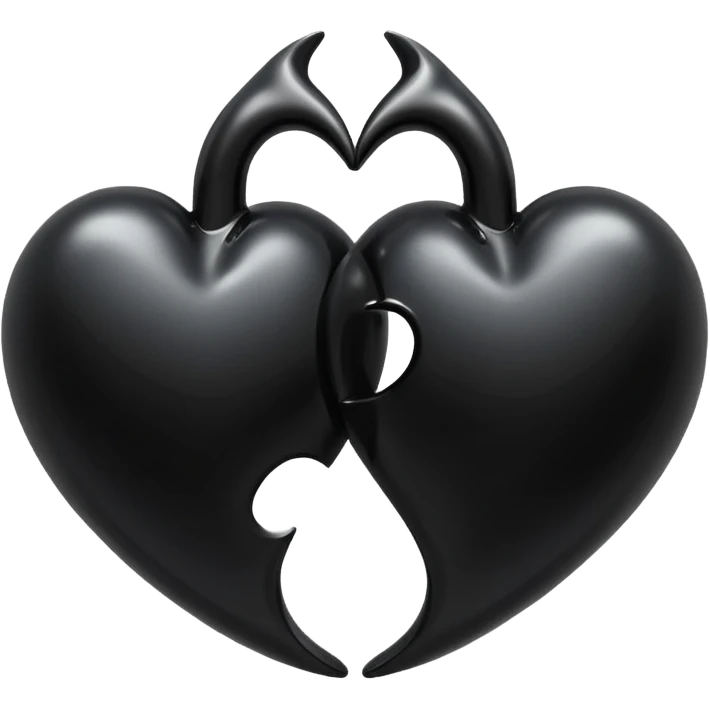 İki siyah kalp Birleşik emoji