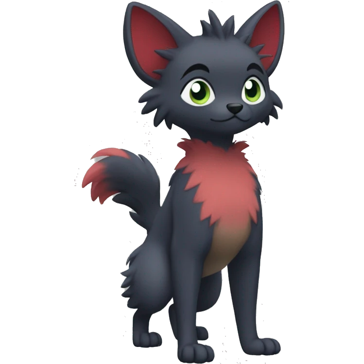 Rocruff-Zorua full body emoji