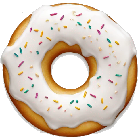 White glazed donut emoji