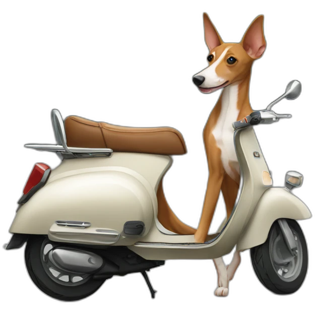 podenco on vespa emoji