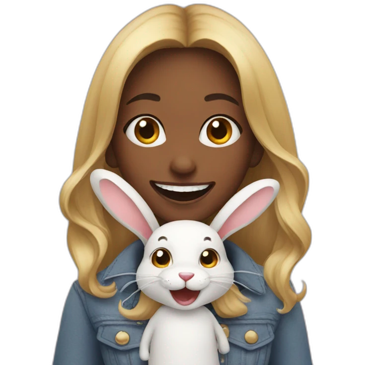 girl with rabbit teeth emoji