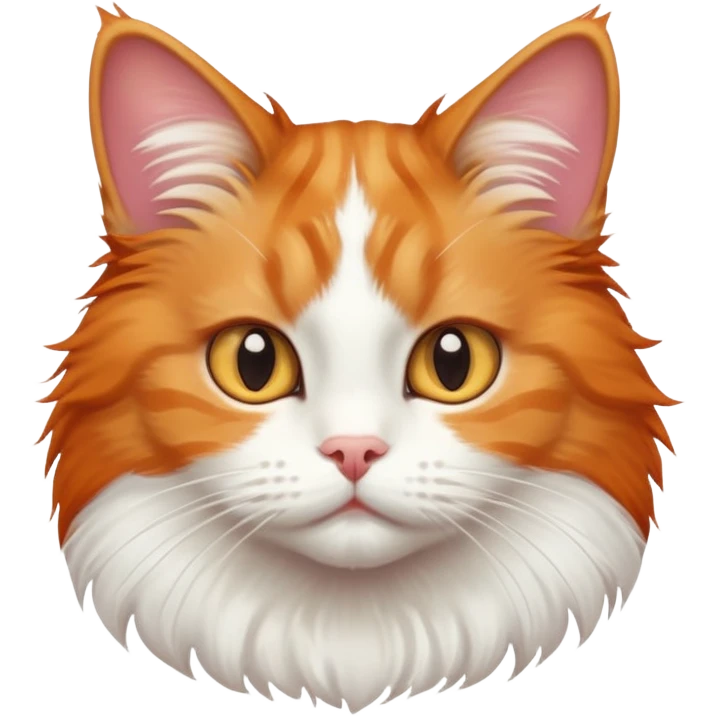 Ginger and white cat emoji