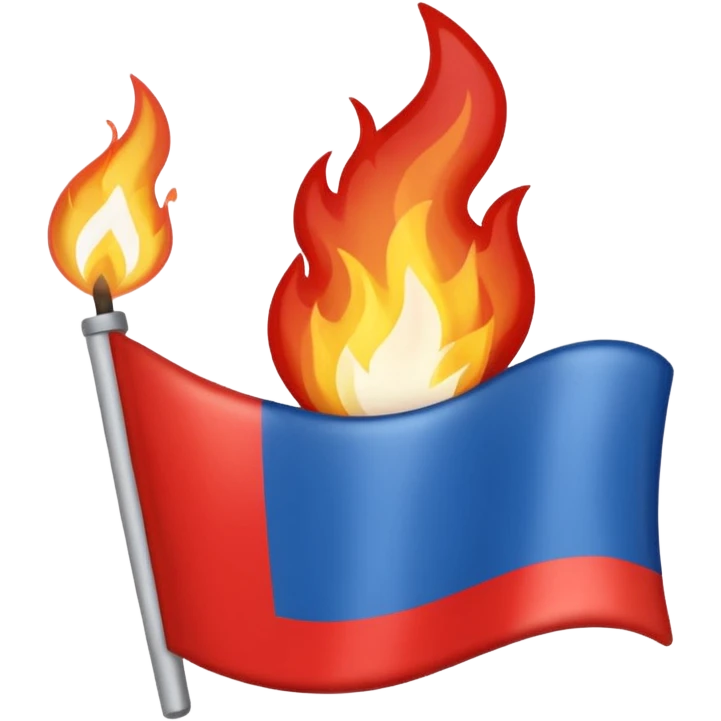 emoji bandera de francia ardiendo emoji