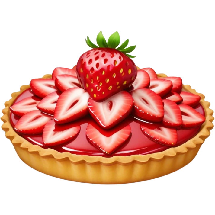 ultra realistic strawberry tart emoji