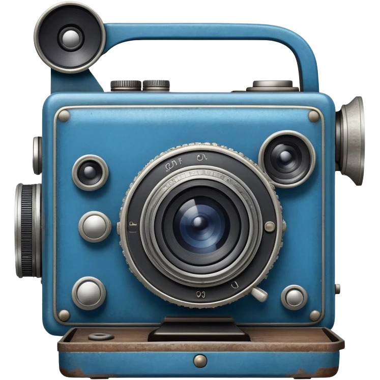 blue old camera emoji