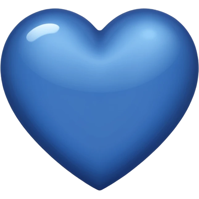 Small dark blue simple heart emoji