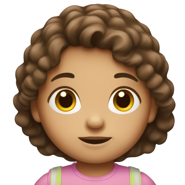A toddler with brown hair  emoji