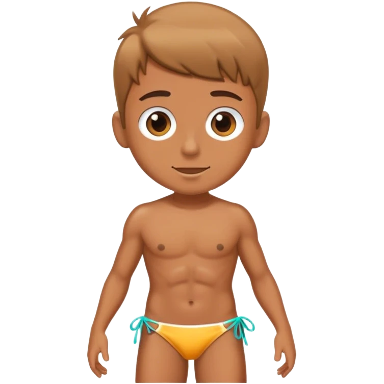Boy with bikini emoji