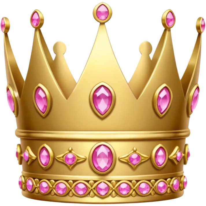 lower crown golden with pink gems emoji