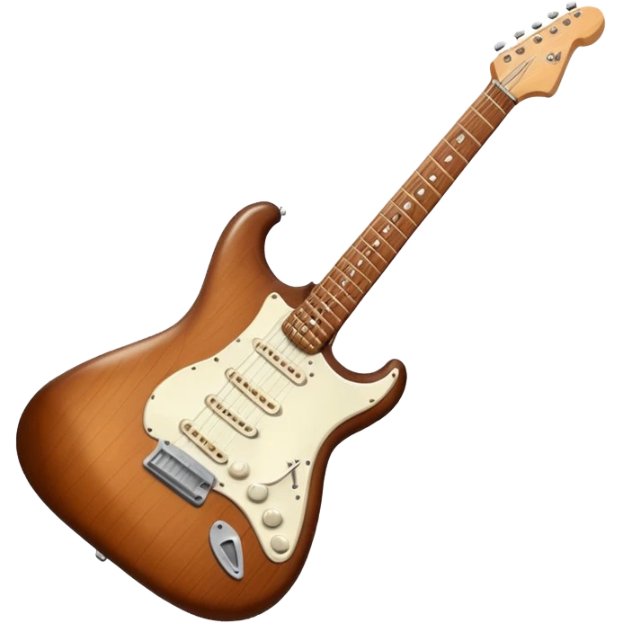 electric guitar strat brown and white squire emoji