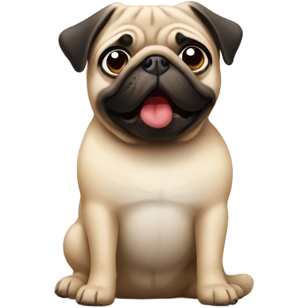 A pug send a kiss emoji