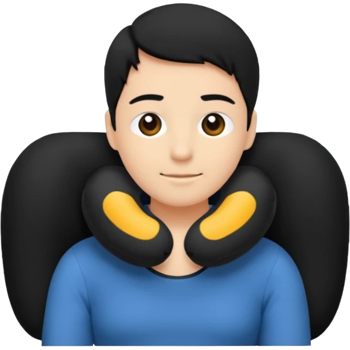 black Travel Neck Pillow emoji