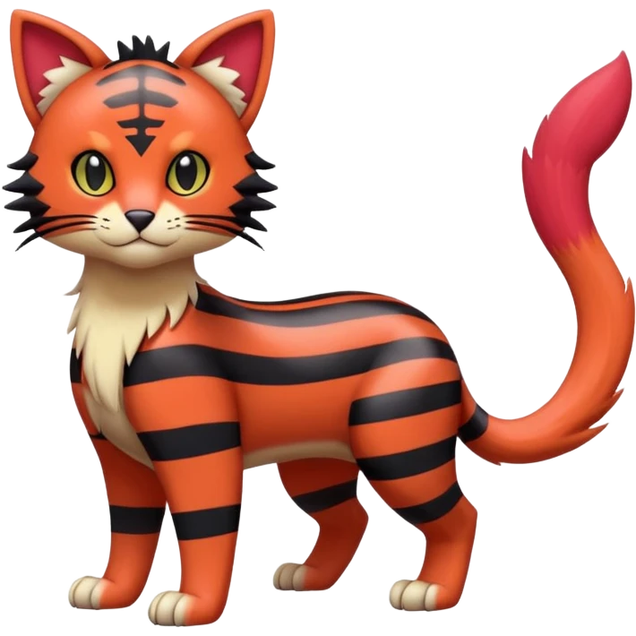 Cool Badass Liepard-Linoone-Litten-Skitty-Pokémon-fusion-creature (full body) emoji