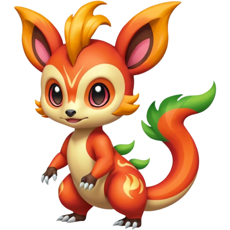 Colorful Exotic Meloetta-Chimchar-Virizion-Venom-Stitch-Fakémon-creature-hybrid emoji