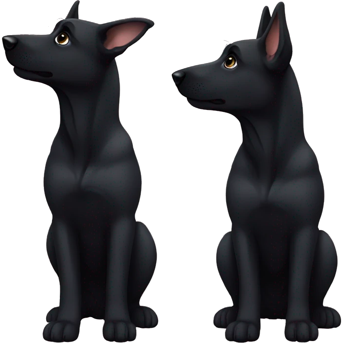 Black German shepherd puppy  emoji