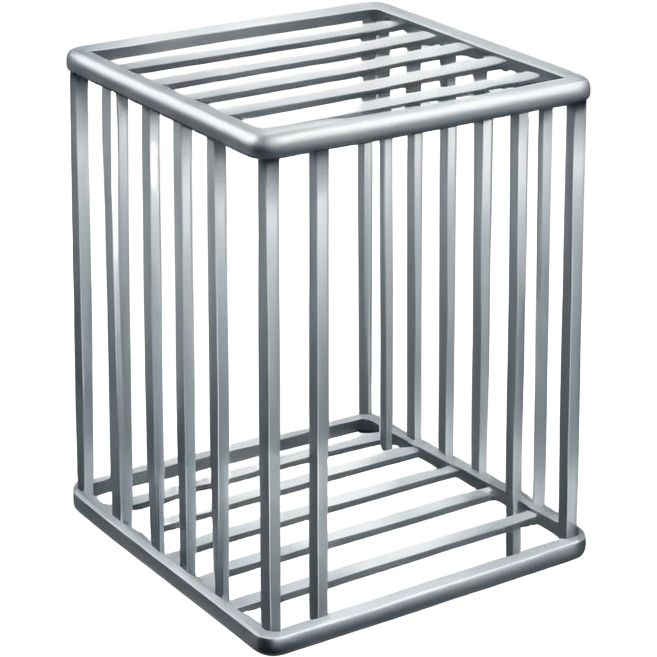 simple cage thin bars straight square emoji