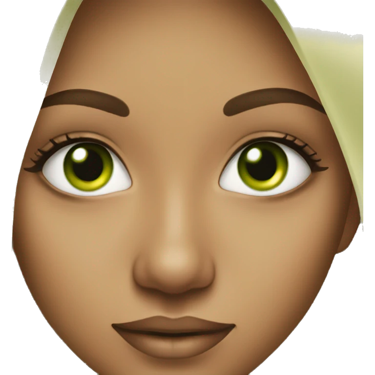skincare girl green eyes emoji