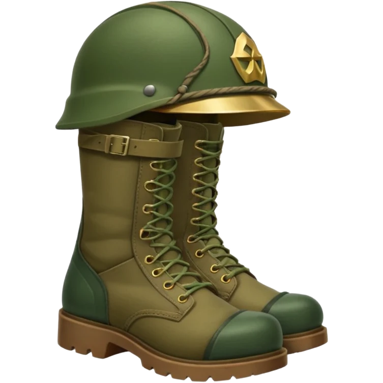 Military boots helmet criss emoji