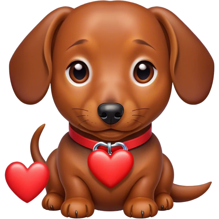 valentine's day dachshund emoji