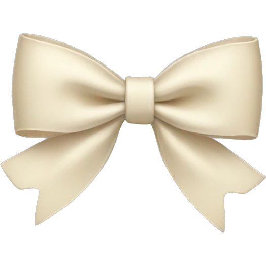 Cream bow emoji