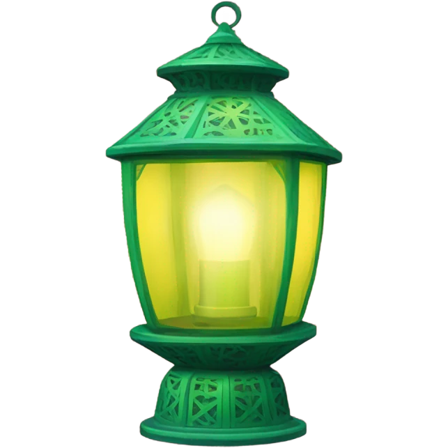 fucsia yellow green arabic lantern emoji