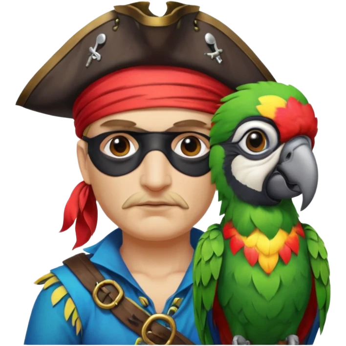 pirate and parrot emoji
