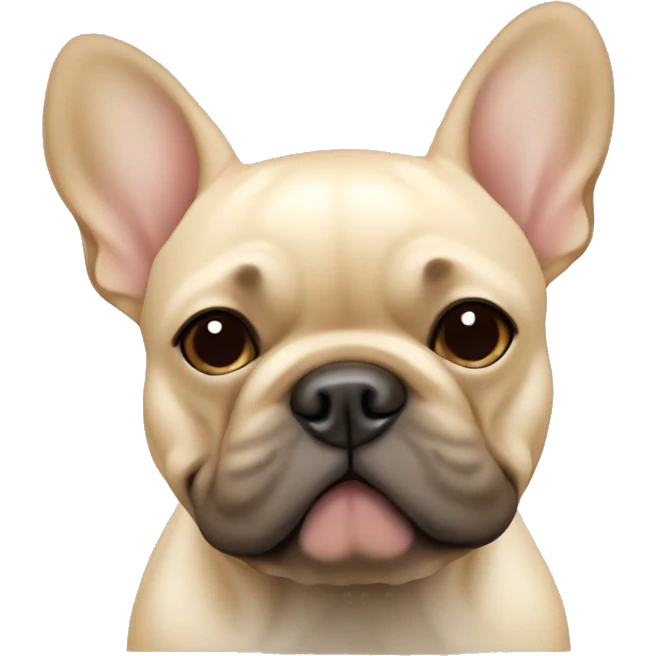 a beige french bulldog emoji