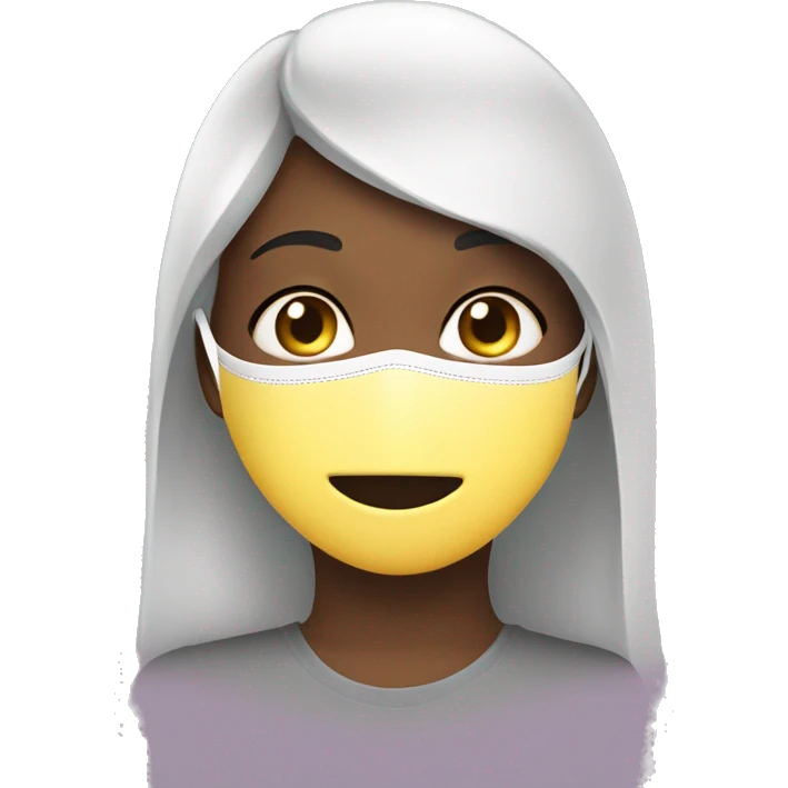 girl puttinh a face mask on emoji