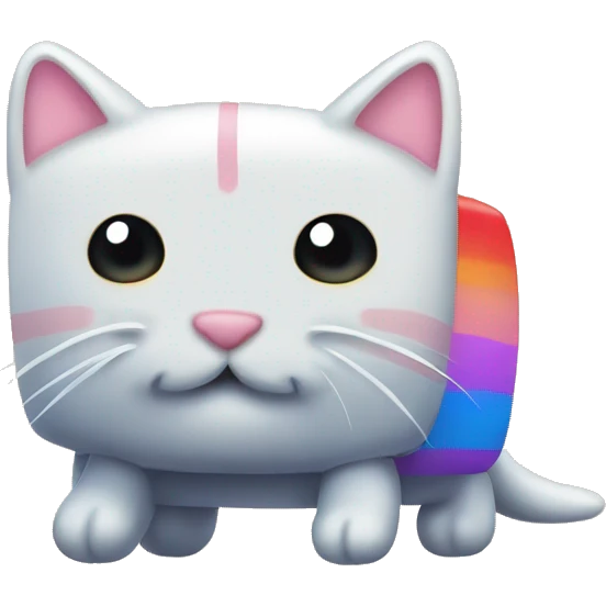 Nyan Cat with caption or text "overlay" emoji