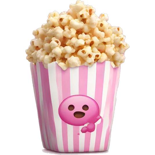 Popcorn pink emoji