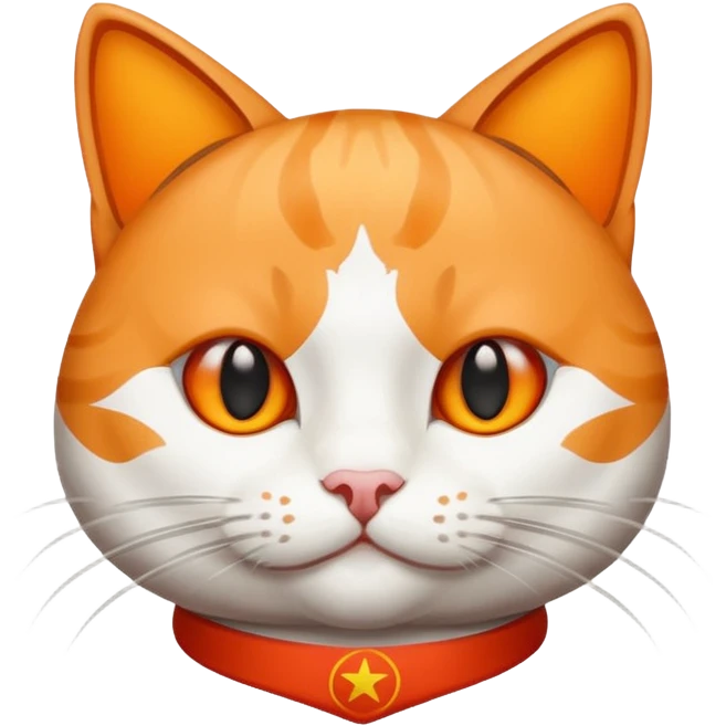 Chinese Flag Cat theme orange emoji
