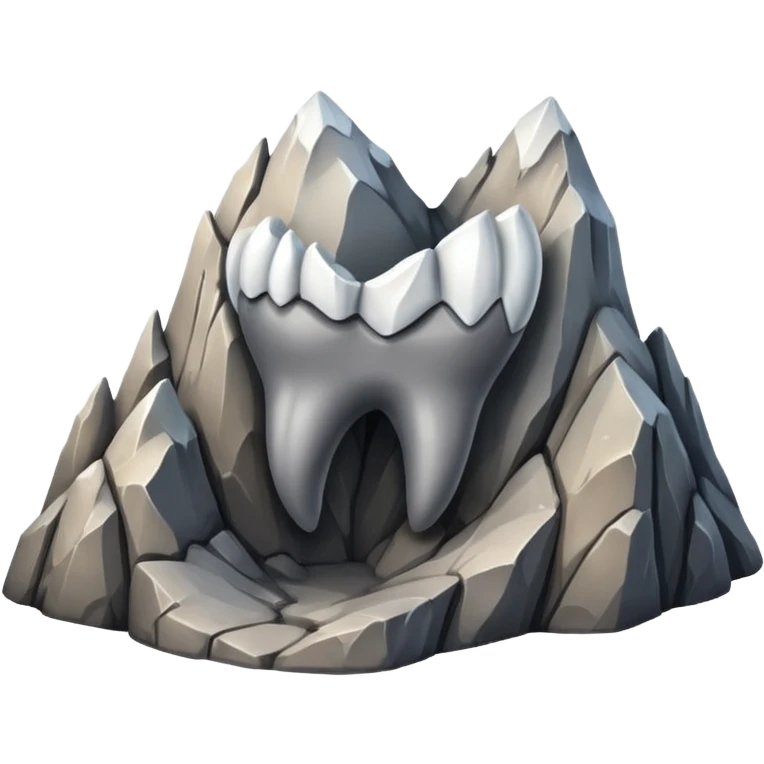 Mountain rock tooth emoji