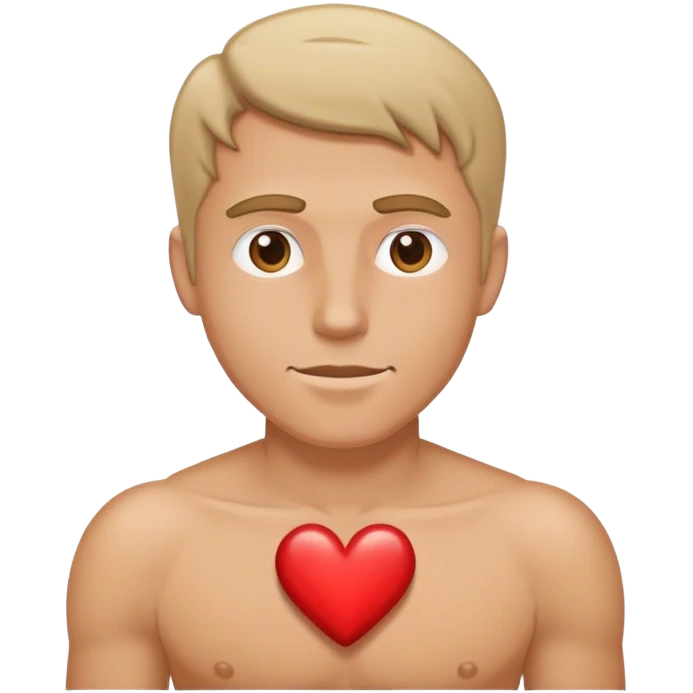 white man showing heart emoji