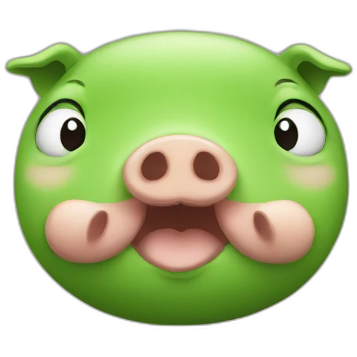 green fat pig emoji