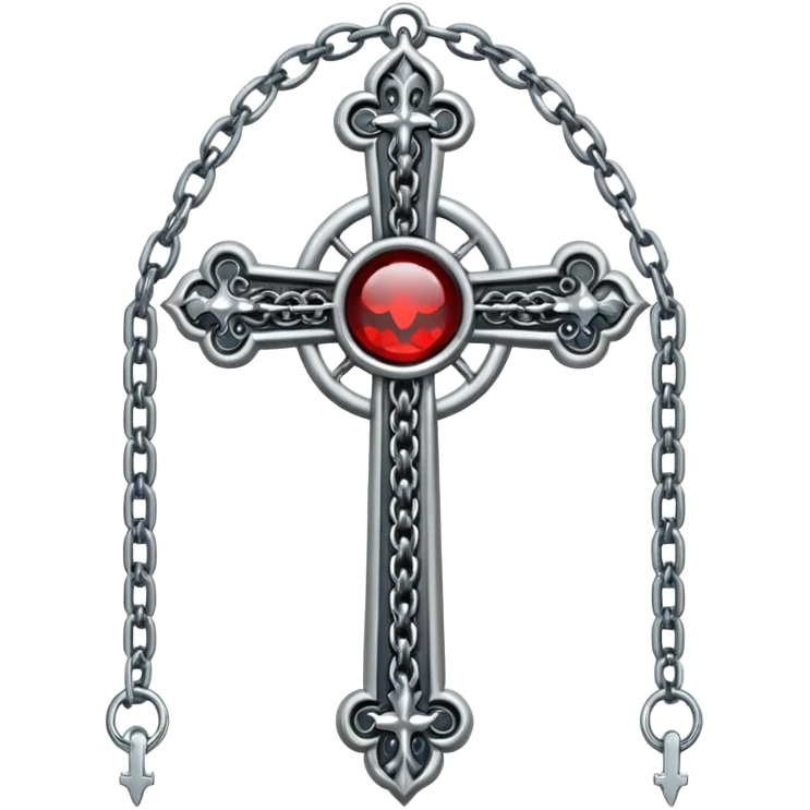 gothic cross with chains emoji