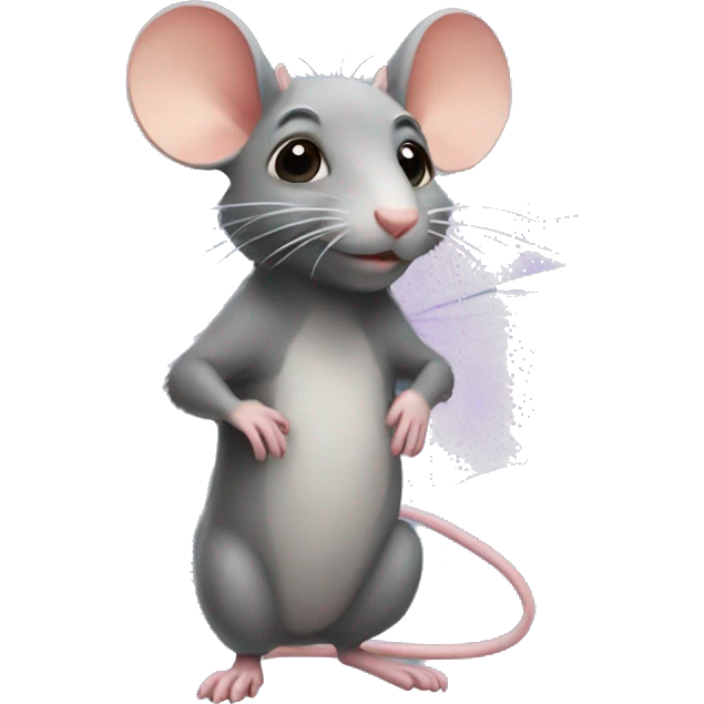 Rat with fairy wings emoji