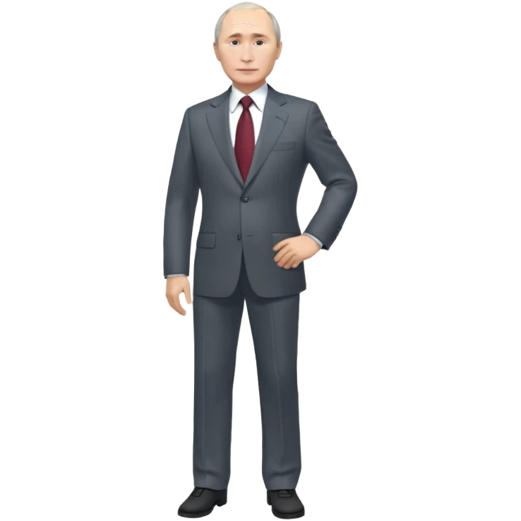 путин во весь рост, голова  по размеру больше тела  emoji