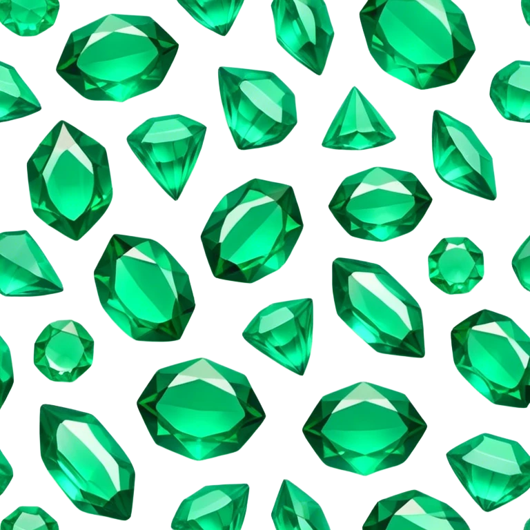 Cinematic Realistic Emerald Emoji, Deep and lush, with a vibrant green hue that catches light, creating a brilliant, sparkling effect across its polished surface. The facets of the gem catch the light in rich, deep reflections, radiating a sense of luxury and nature. Soft glowing outline, capturing the essence of natural beauty and timeless elegance in a vivid emerald. emoji