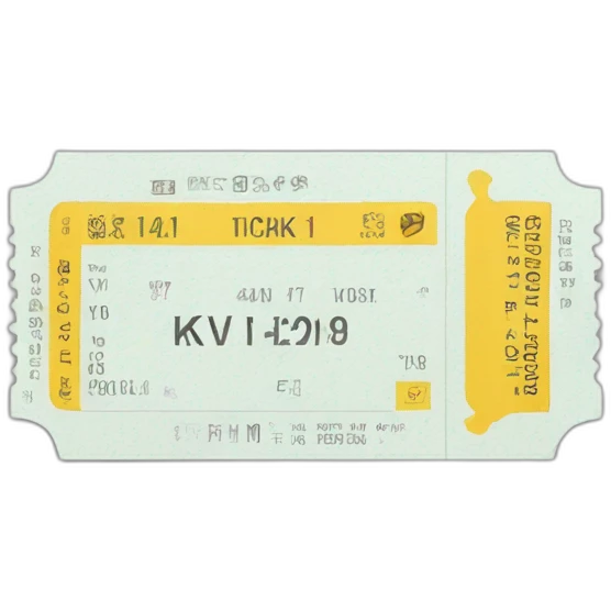 ticket with text Kyiv emoji