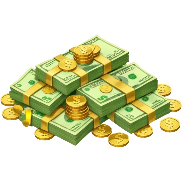 It's an image of money such as coins and bills, but there's only one or two  emoji