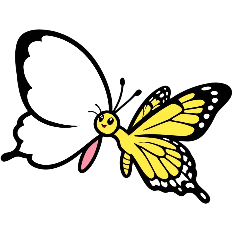 Butterfly sending kisses emoji
