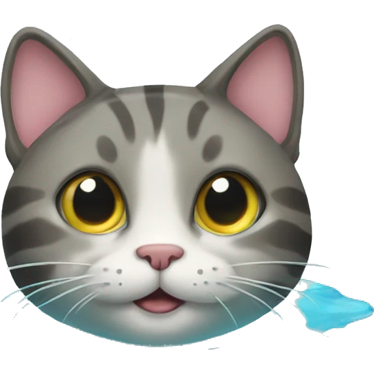 Cat swimming emoji