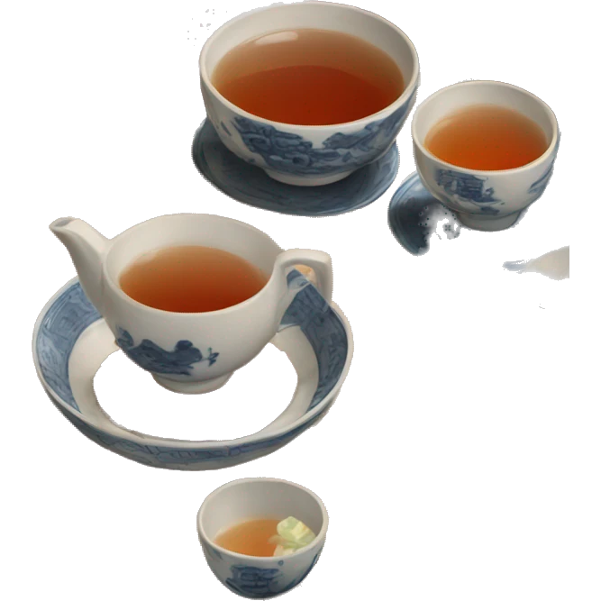 chinese tray with tea emoji
