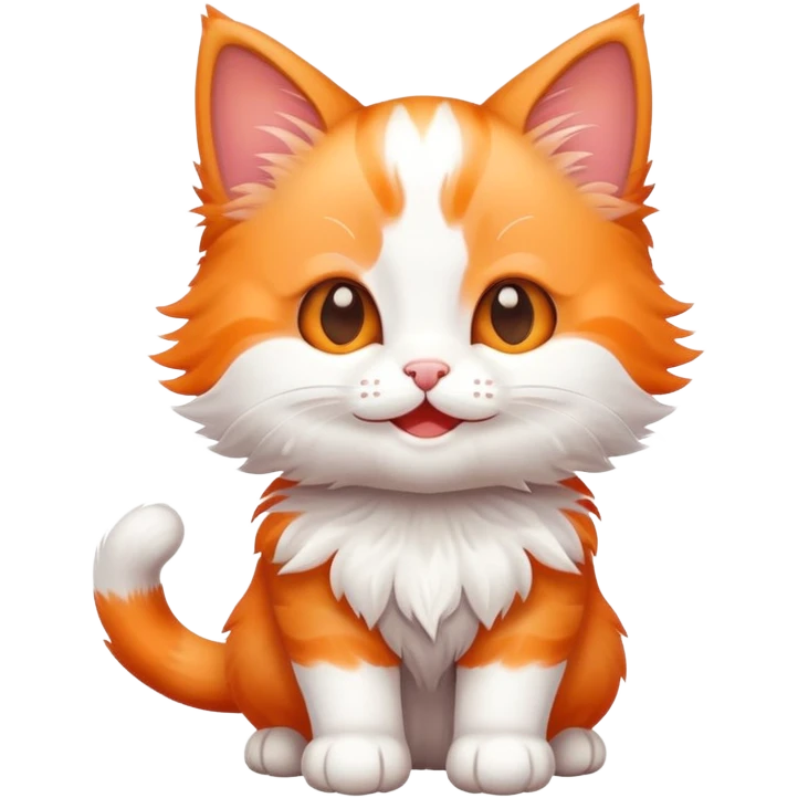 Happy kitten full body emoji