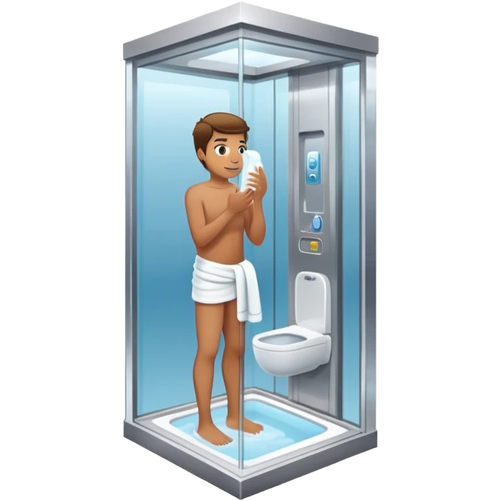 using the bathroom in a glass elevator  emoji