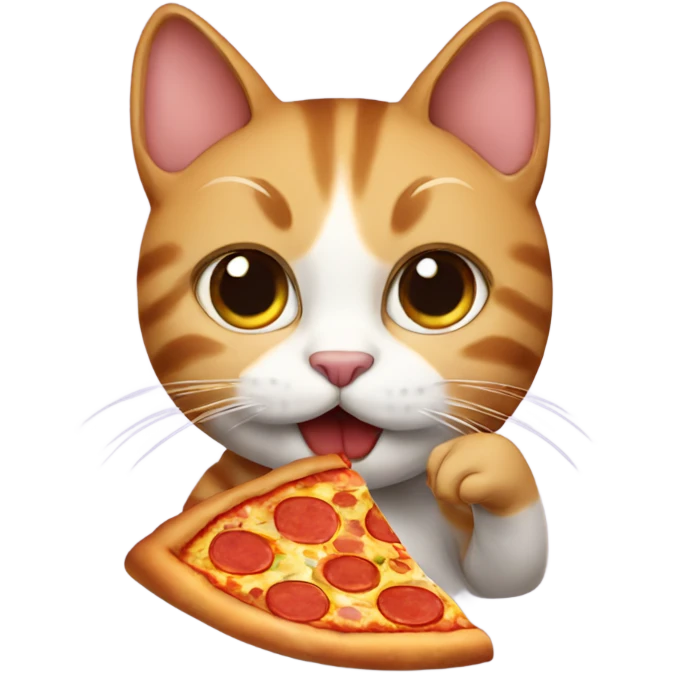 cat eating pizza emoji