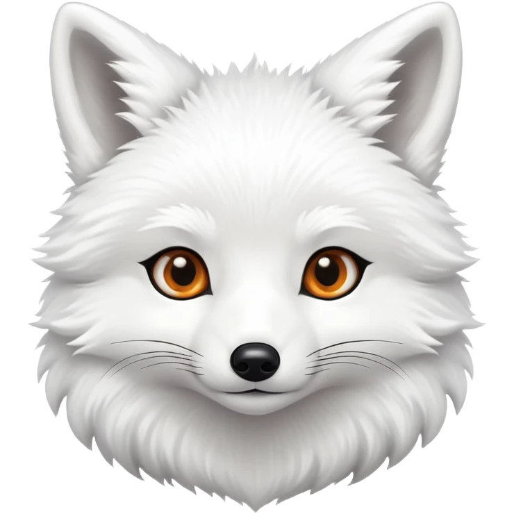  Cute white fox emoji