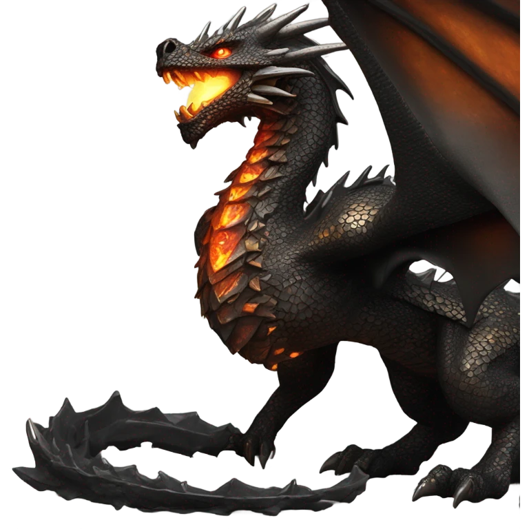 dark iron dragon fire emoji