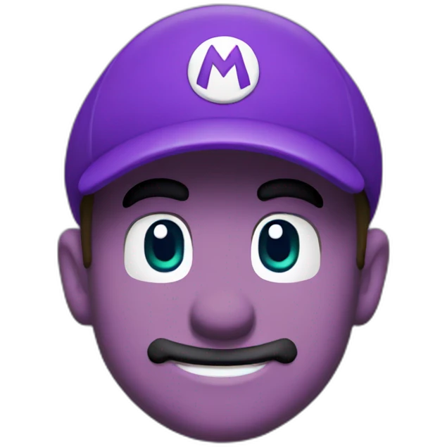 super mario purple cap without super mario emoji