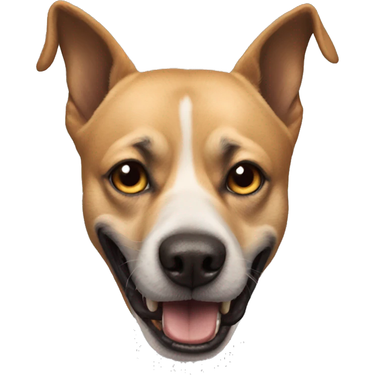 Freaky dog emoji